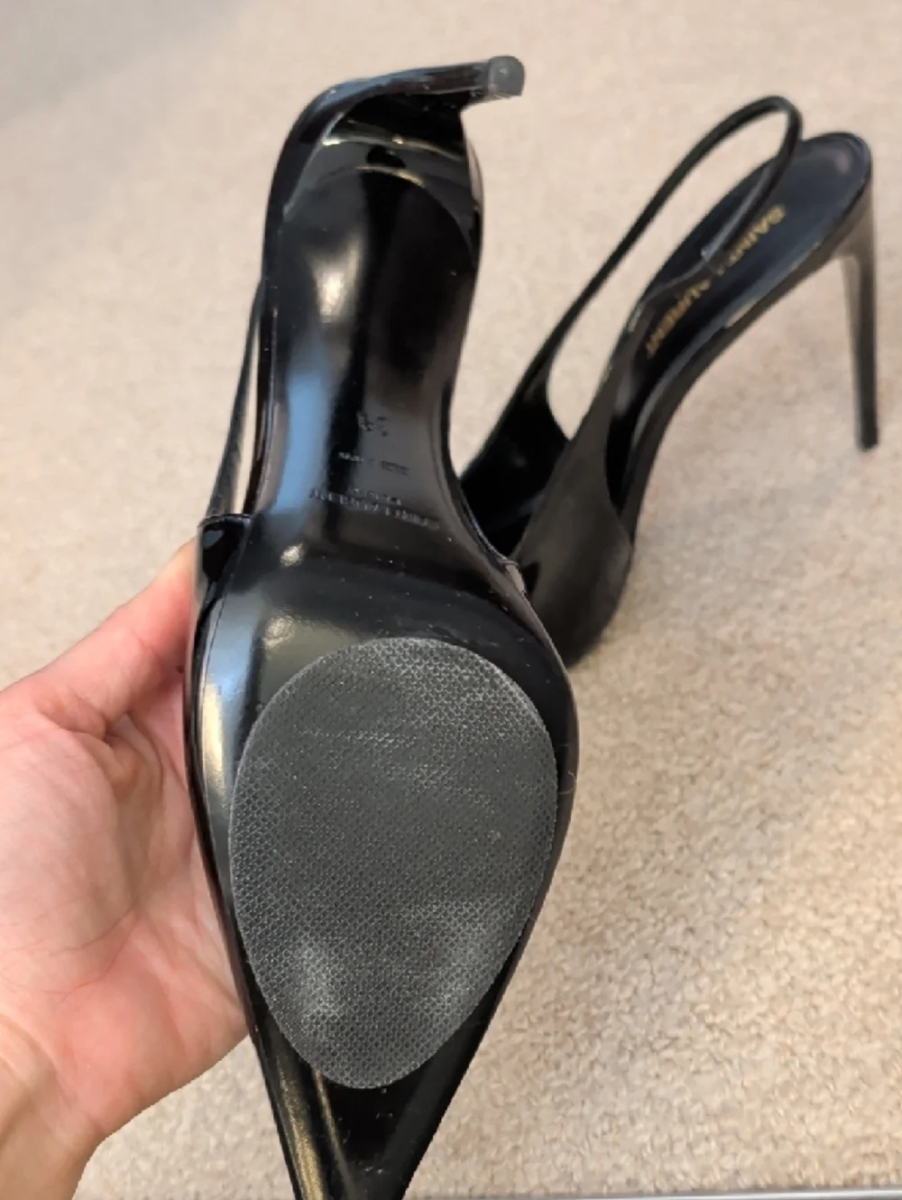 Saint Laurent Paris - Pulp Slingback Black Patent - Stiletto Pumps - Picture 5 of 12